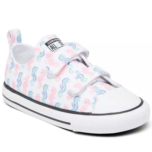 10 Converse Kids' Sneakers with Seahorse - Pink and Blue - Picture 1 of 4